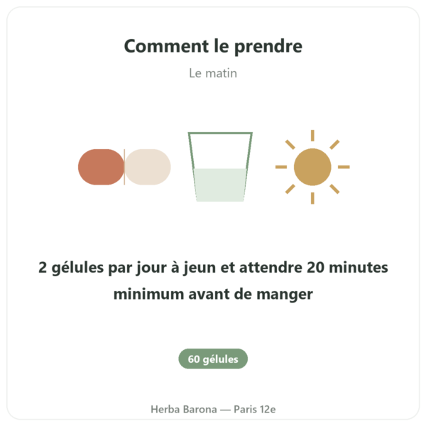 Postbio 3 Dynveo 60 gélules mode emploi conseil de prise Paris Herba Barona