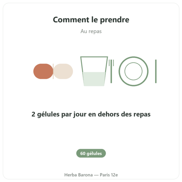 PQQ : Pyrroloquinoléine quinone – Dynveo – 60 gélules mode emploi conseil de prise Paris Herba Barona