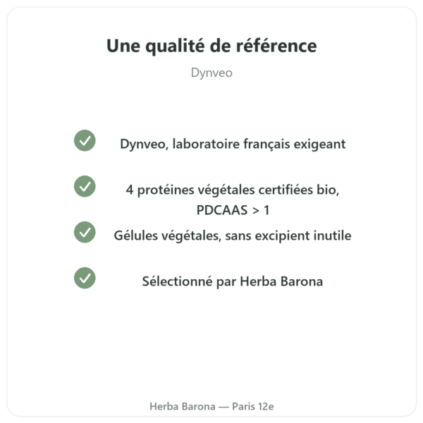 Protéines végétales bio – Dynveo – 1 kg qualite Paris Herba Barona