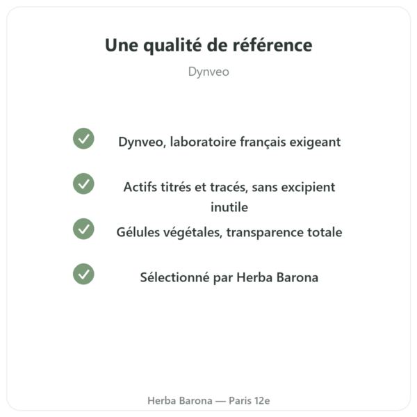 Quercétine 500 mg 60 gélules DYNVEO qualite Paris Herba Barona