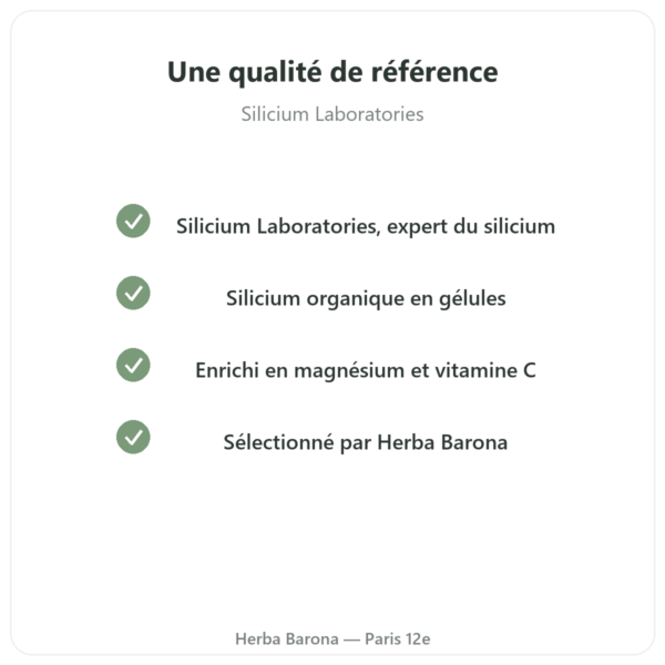 Silicium G7 Activ+ – 60 gélules – Silicium Laboratories qualite Paris Herba Barona