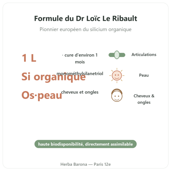 Silicium G7 Original 1L – Formule Loïc Le Ribault bienfaits et chiffres Paris Herba Barona