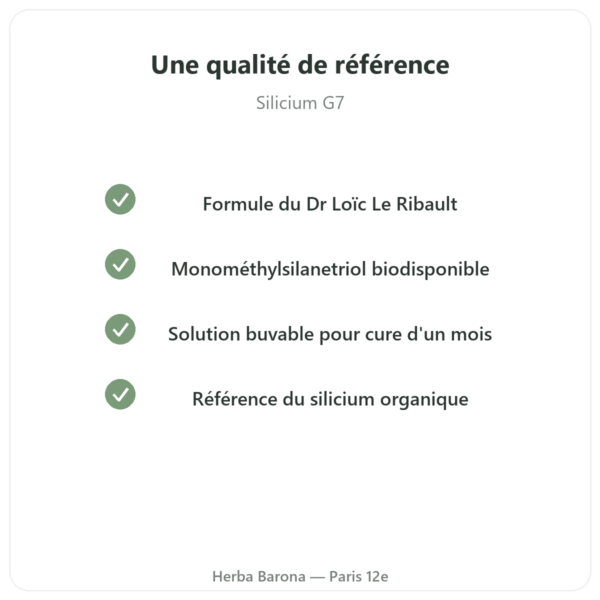 Silicium G7 Original 1L – Formule Loïc Le Ribault qualite Paris Herba Barona