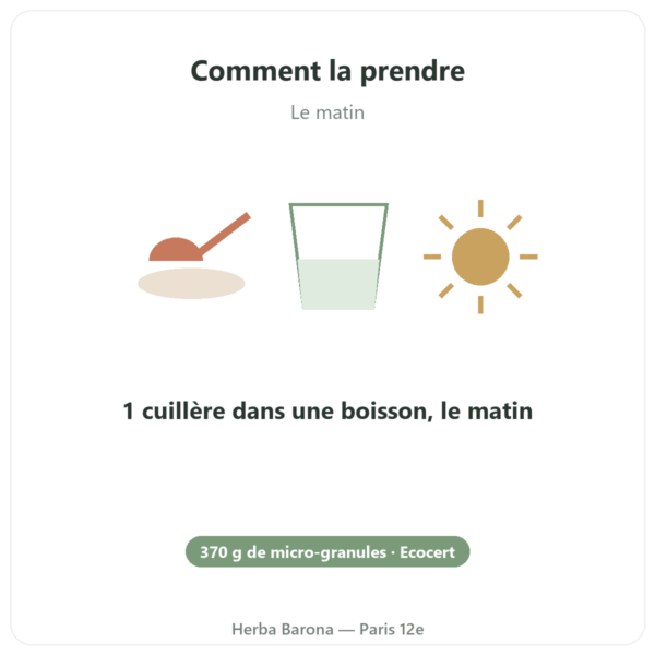 Spiruline – Flamant vert – micro-granules 370 g – ecocert mode emploi conseil de prise Paris Herba Barona