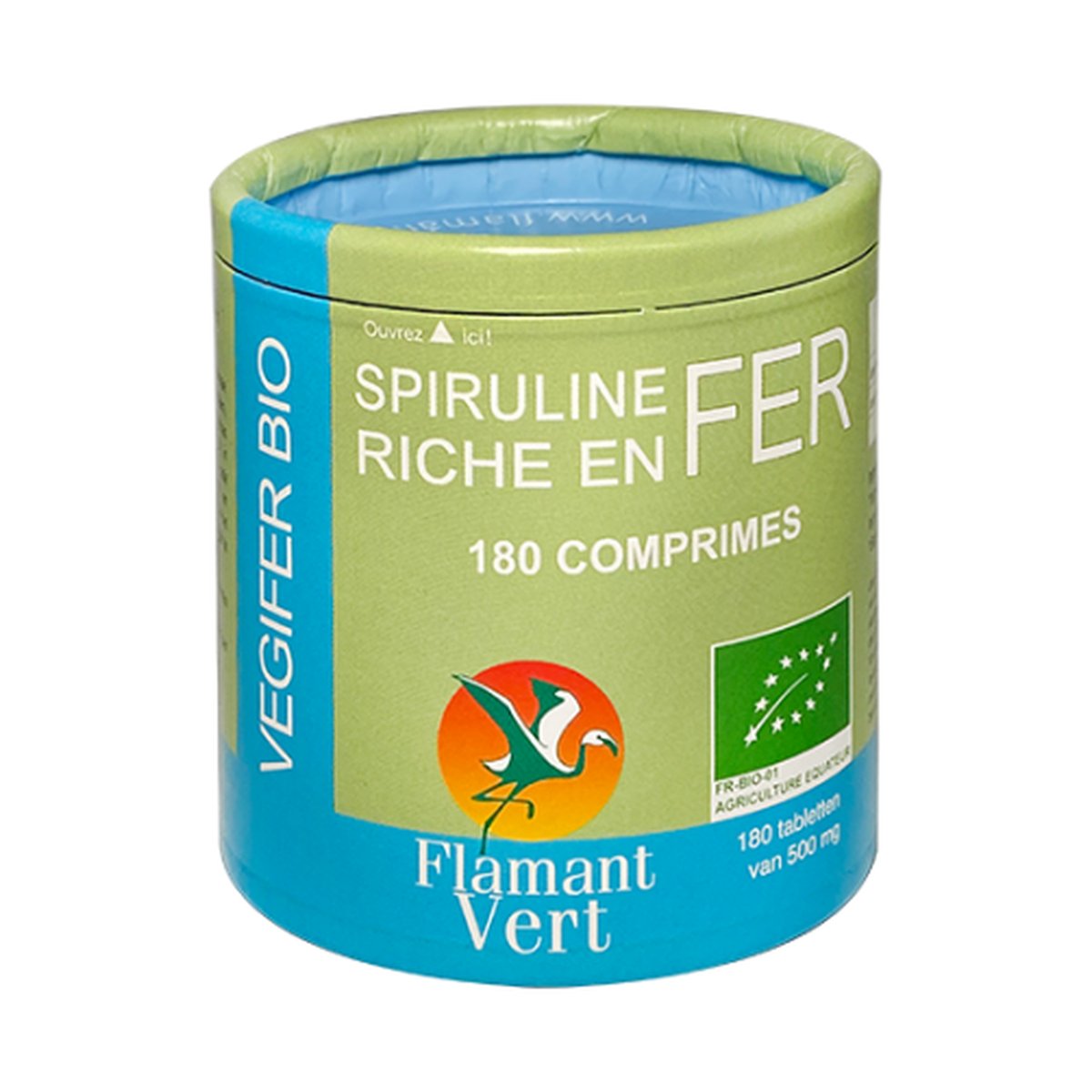 VEGIFER Flamant Vert spiruline fer 180 comprimes Paris Herba Barona