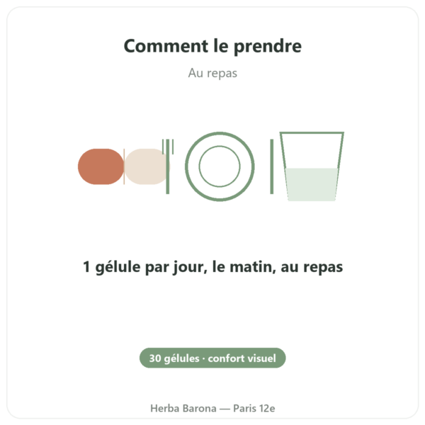 Vilux 24 – Be-Life – 30 gélules – Confort visuel mode emploi conseil de prise Paris Herba Barona
