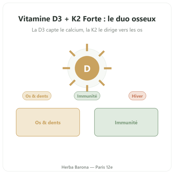 Vitamine D3 K2 FORTE – 2000 UI – DR. JACOB'S presentation Paris Herba Barona