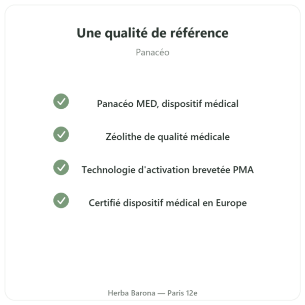 Zéolithe Panaceo MED Darm-Repair 200 gélules qualité Paris Herba Barona