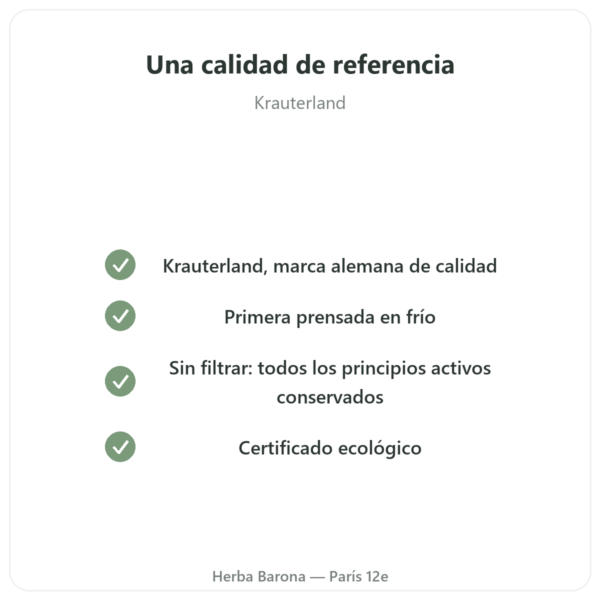 Aceite de Comino Negro Bio Sin Filtrar – 250 ml – Krauterland calidad Paris Herba Barona