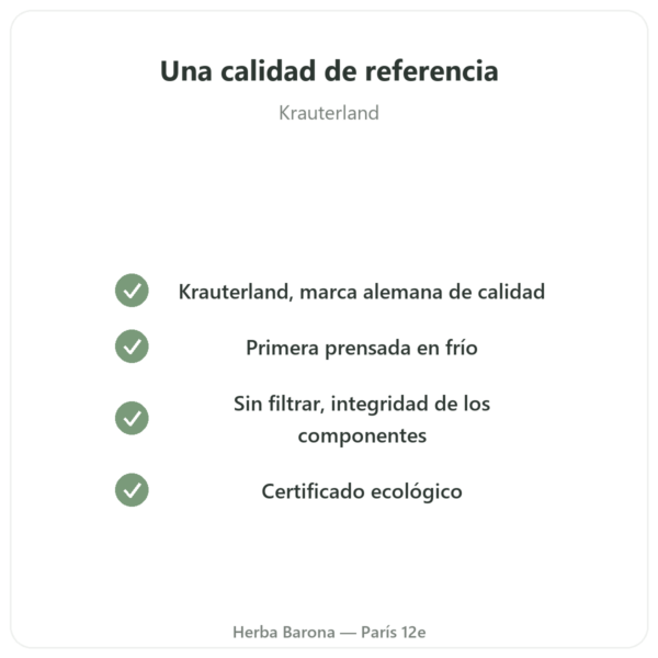 Aceite de Comino Negro Bio Sin Filtrar – 500 ml – Krauterland calidad Paris Herba Barona