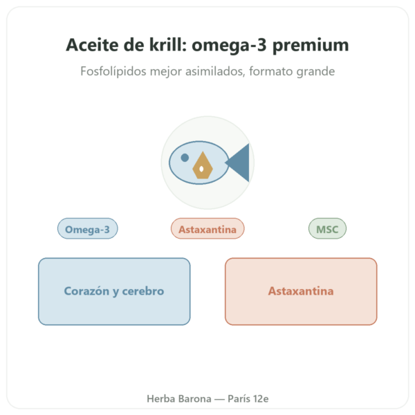 Aceite de Krill Dynveo 180 cápsulas Calidad Superba Boost presentación Paris Herba Barona