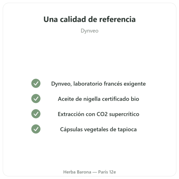 Aceite de Nigella (comino negro) – Dynveo – 60 cápsulas calidad Paris Herba Barona