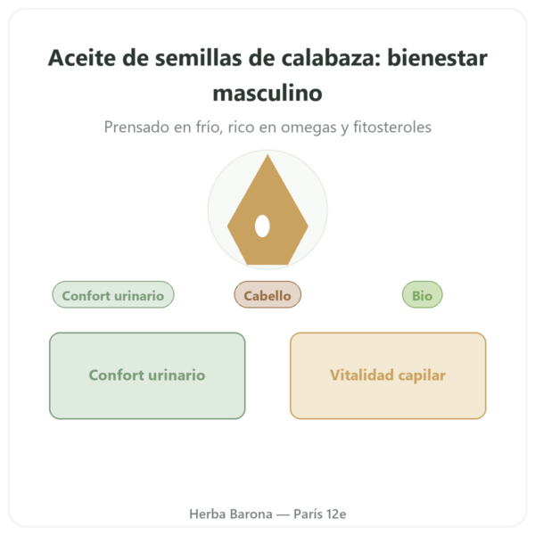 Aceite de pepitas de calabaza Dynveo – 60 cápsulas presentación Paris Herba Barona