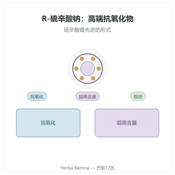 R-硫辛酸钠 300 mg – 60 粒 – Dynveo 产品展示 Paris Herba Barona
