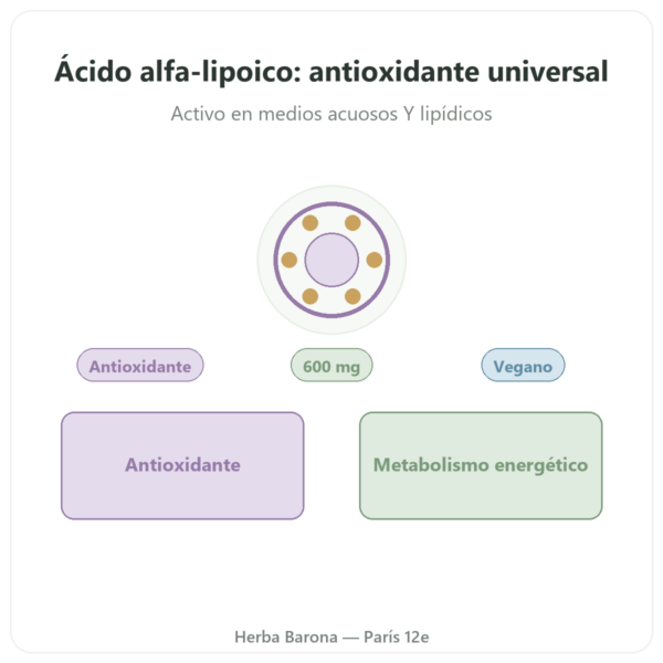 Ácido Alfa-lipoico 600 mg – 60 Cápsulas – Doctor's Best presentación Paris Herba Barona