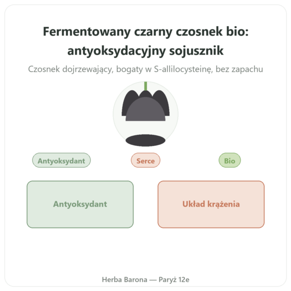 Ail noir fermenté Bio – Dynveo – 60 kapsułek prezentacja Paris Herba Barona
