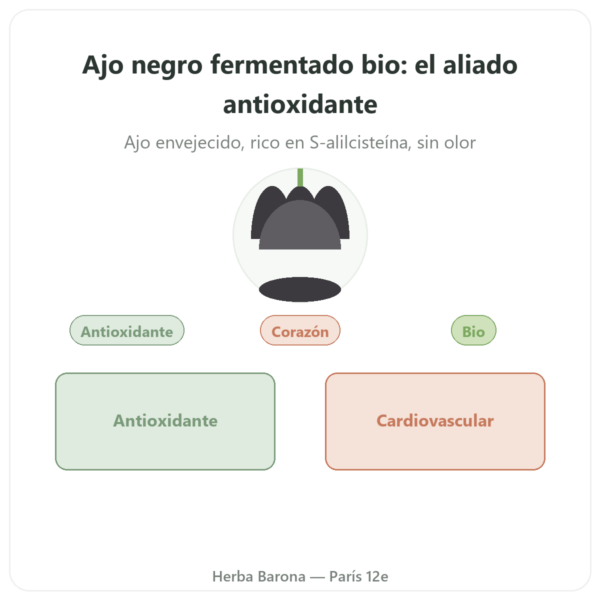 Ajo negro fermentado BIO – Dynveo – 60 cápsulas presentación Paris Herba Barona