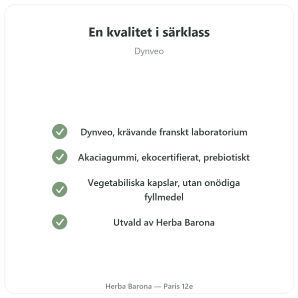 Akaciafiber ekologisk Dynveo Pulver 350 g kvalitet Paris Herba Barona