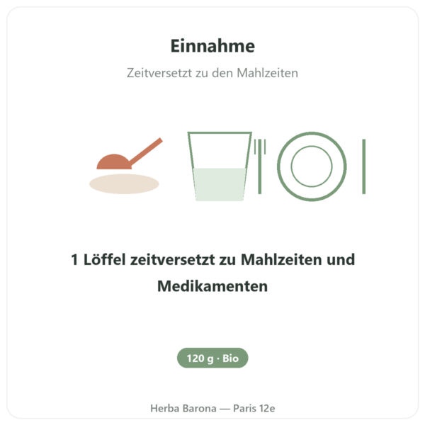 Aktivkohle Pulver Bio 120 g – Dynveo Anwendung und Dosierung Paris Herba Barona
