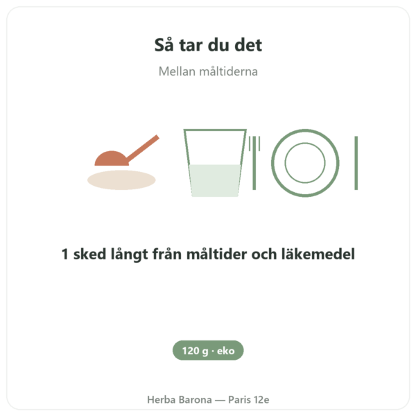 Aktivt växtkol 120 g i pulverform – Dynveo användning och dosering Paris Herba Barona