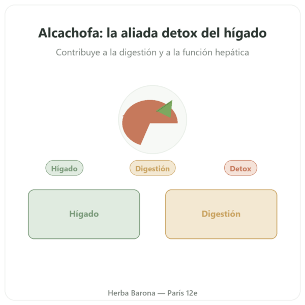 Alcachofa 500 mg (5% de cinarina) – 60 cápsulas – Dynveo presentación Paris Herba Barona