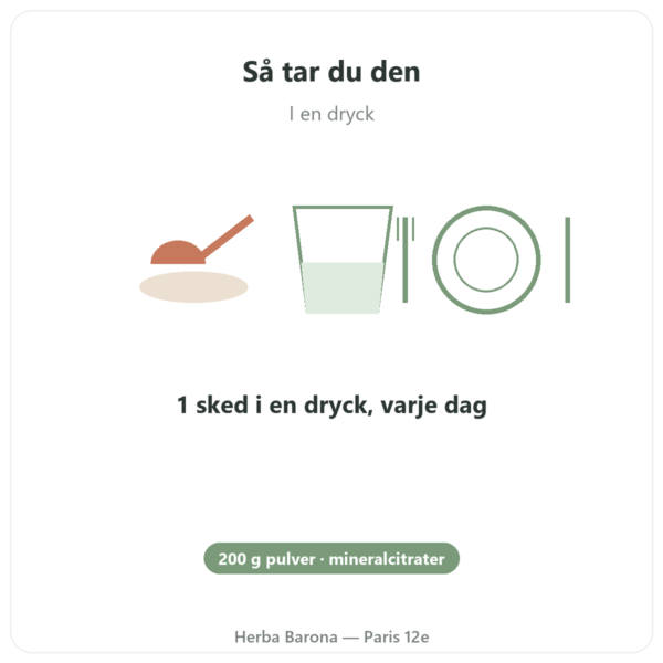 Alkaliniserande Formel ren Dr Jacob's 200g Pulver användning och dosering Paris Herba Barona