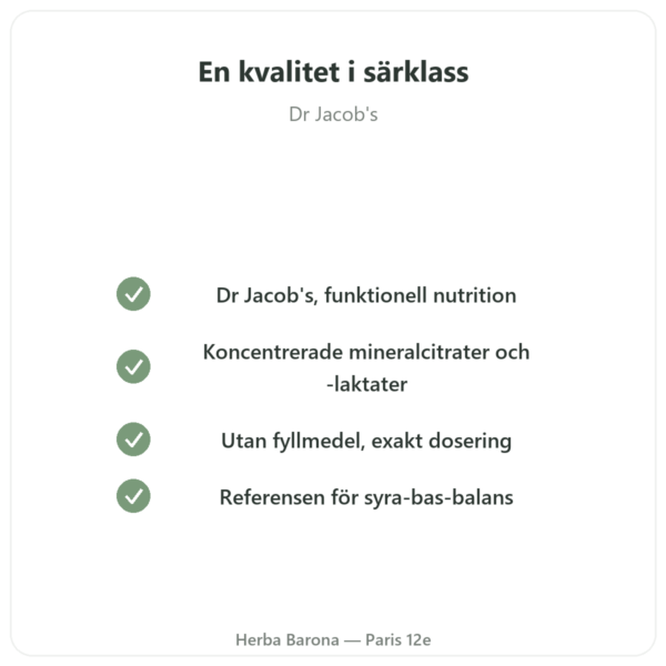 Alkaliniserande Formel ren Dr Jacob's 200g Pulver kvalitet Paris Herba Barona
