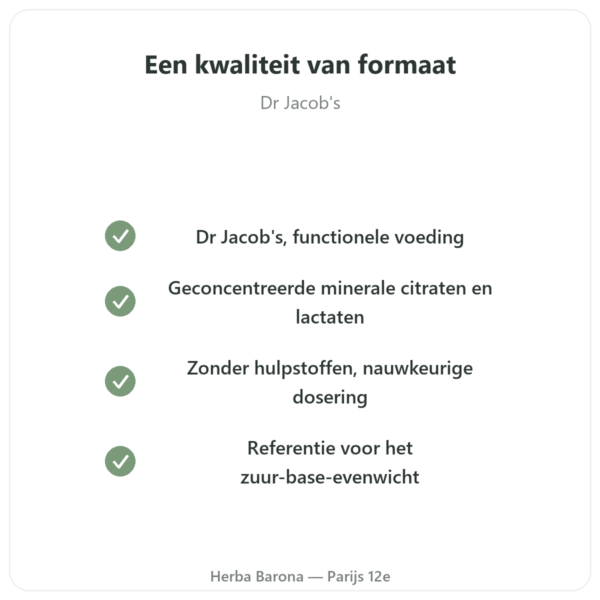 Alkaliserende Formule Dr Jacob's 200 g kwaliteit Paris Herba Barona