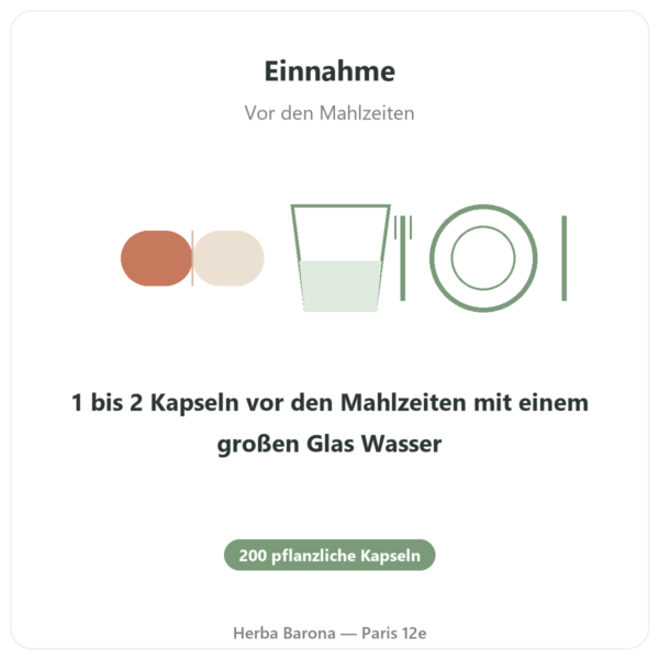 Apfelessig – Be-Life – 200 Kapseln Anwendung und Dosierung Paris Herba Barona