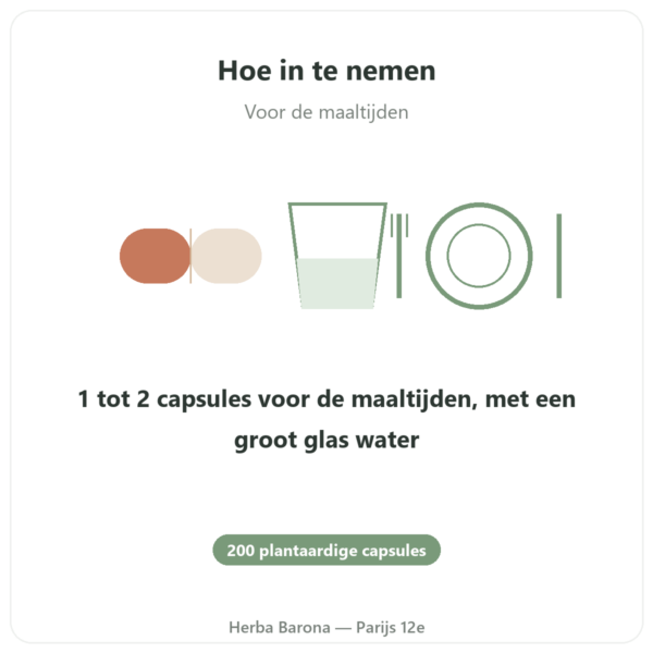 Appelazijn Be-Life - 200 capsules gebruiksaanwijzing en dosering Paris Herba Barona