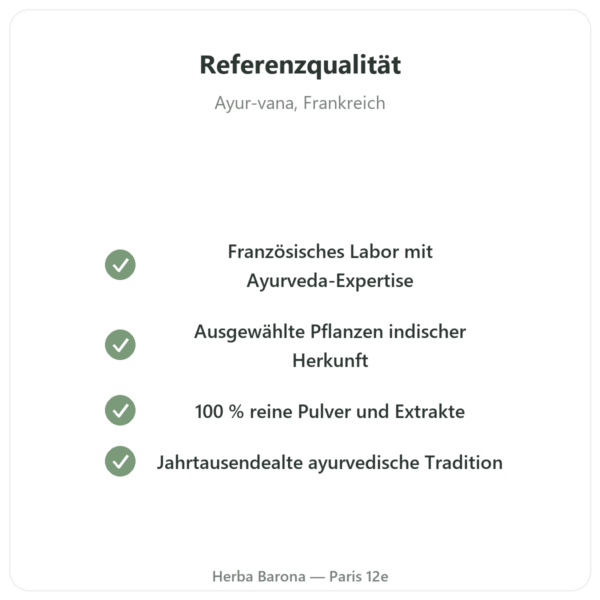 Arjuna Bio – Ayur-vana – 60 Kapseln Qualität Paris Herba Barona