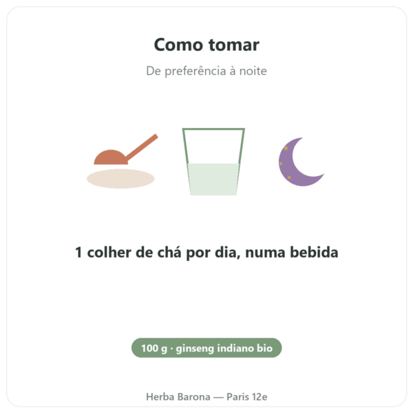 Ashwagandha Bio em pó – Bioptimal – 100 g modo de uso e dosagem Paris Herba Barona
