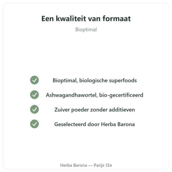 Ashwagandha Bio Poeder 300g – Bioptimal kwaliteit Paris Herba Barona