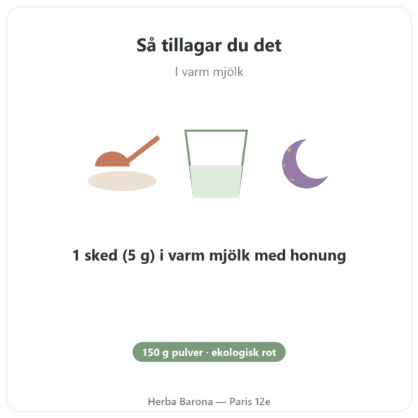 Ashwagandha Bio Pulver – Ayur-vana – 150 g användning och dosering Paris Herba Barona