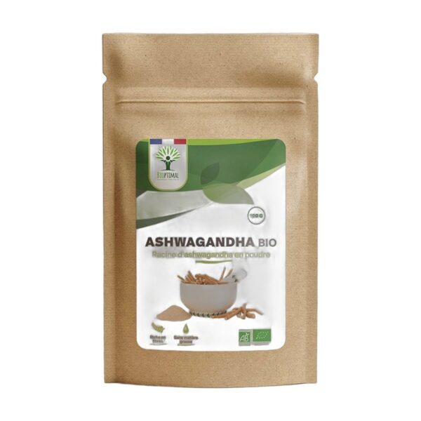 Ashwagandha Bio en Poudre Bioptimal 100 g Paris Herba Barona