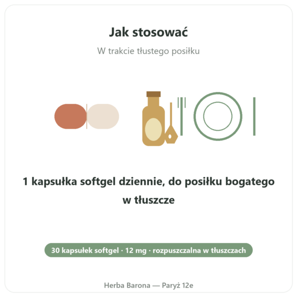 Astaksantyna 12 mg – Jarrow Formulas – 30 Kapsułek Żelowych sposób użycia i dawkowanie Paris Herba Barona