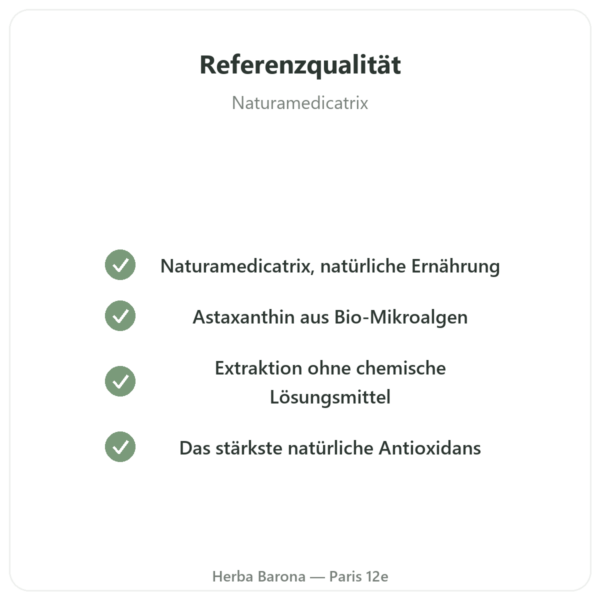 Astaxanthin Forte Bio – Naturamedicatrix – 60 Kapseln Qualität Paris Herba Barona