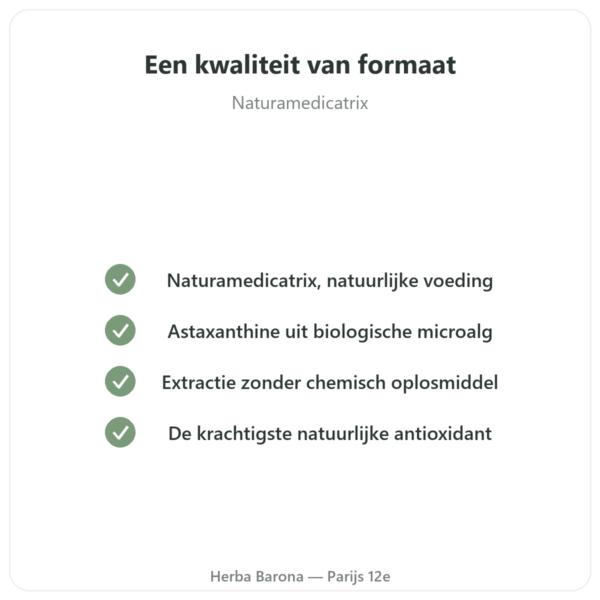 Astaxanthine Forte Bio Naturamedicatrix 60 capsules - Antioxidant kwaliteit Paris Herba Barona