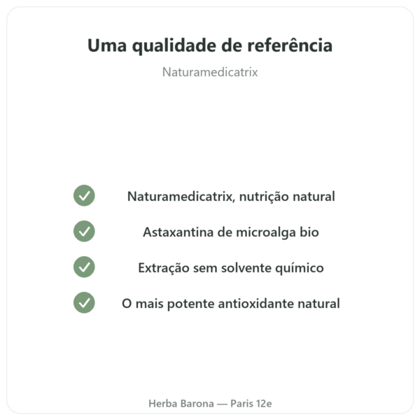 Astaxantina Forte Bio Naturamedicatrix 60 cápsulas - Antioxidante qualidade Paris Herba Barona