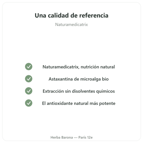 Astaxantina Forte Bio – Naturamedicatrix – 60 Cápsulas calidad Paris Herba Barona
