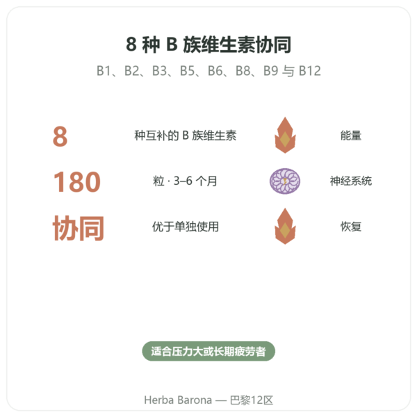 B Complex – Be-Life – 180粒胶囊 – B族维生素 功效与数据 Paris Herba Barona