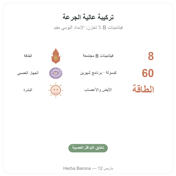 B Complex – Be-Life – 60 كبسولة – فيتامينات ب الفوائد والمعطيات الرئيسية Paris Herba Barona