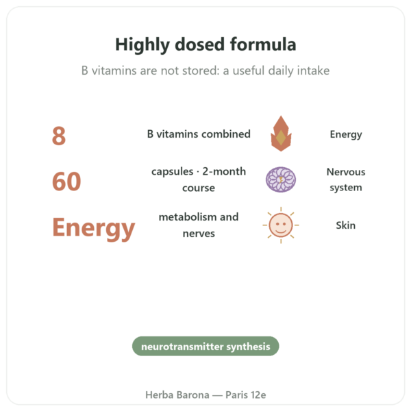 B Complex – Be-Life – 60 capsules benefits and key facts Paris Herba Barona