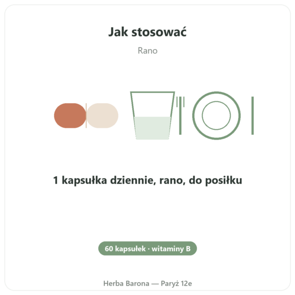 B Complex – Be-Life – 60 kapsułek – Witaminy z grupy B sposób użycia i dawkowanie Paris Herba Barona