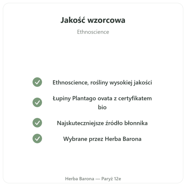 Babka Płesznik Bio w Proszku – Ethnoscience – 600 g jakość Paris Herba Barona