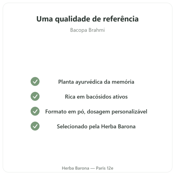 Bacopa – Brahmi em pó – 150 g qualidade Paris Herba Barona