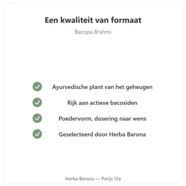 Bacopa – Brahmi in Poeder – 150 g kwaliteit Paris Herba Barona