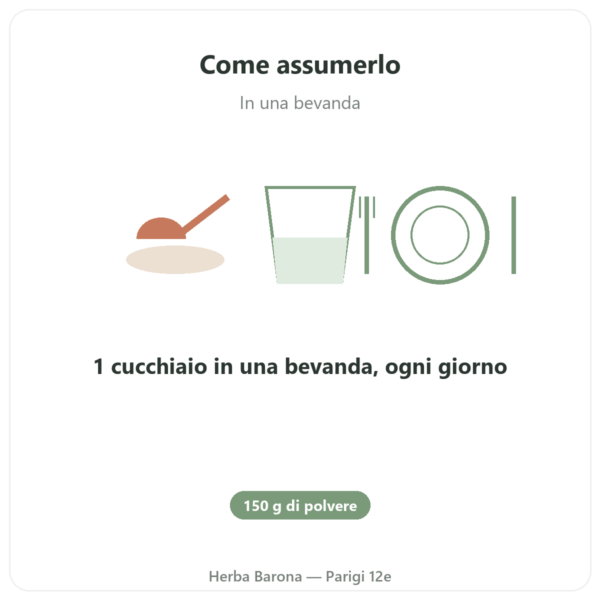 Bacopa – Brahmi in polvere 150 g modo d'uso e dosaggio Paris Herba Barona