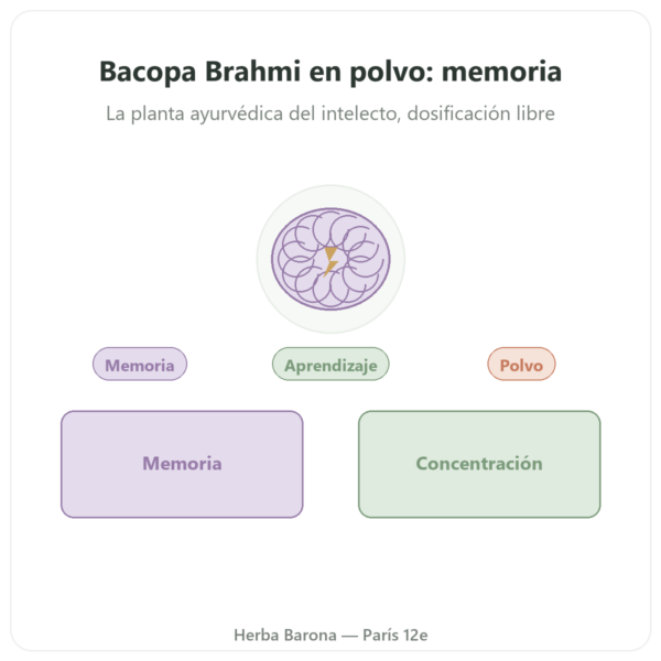 Bacopa – Brahmi en Polvo – 150 g presentación Paris Herba Barona