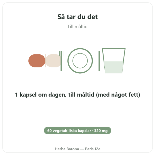 Bacopa Synapsa 320 mg 60 kapslar Doctor's Best användning och dosering Paris Herba Barona